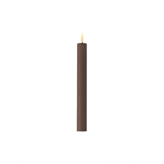 24 cm Kahverengi Moka Led Mum Seti (2li)