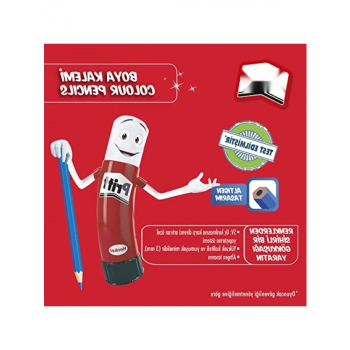 24 Renkli Kuru Boya Kalemi Seti, Dayanıklı ve Silinebilir