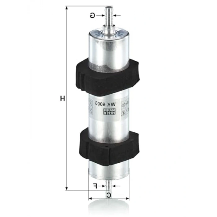 248 mm Yüksek Kaliteli Yakıt Filtresi