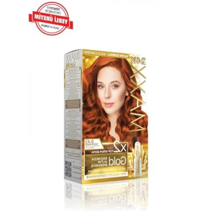24K Altın Parçacıklı Saç Serumu ve Tarçın Bakır Saç Boyası Seti (2 x 50 ml)
