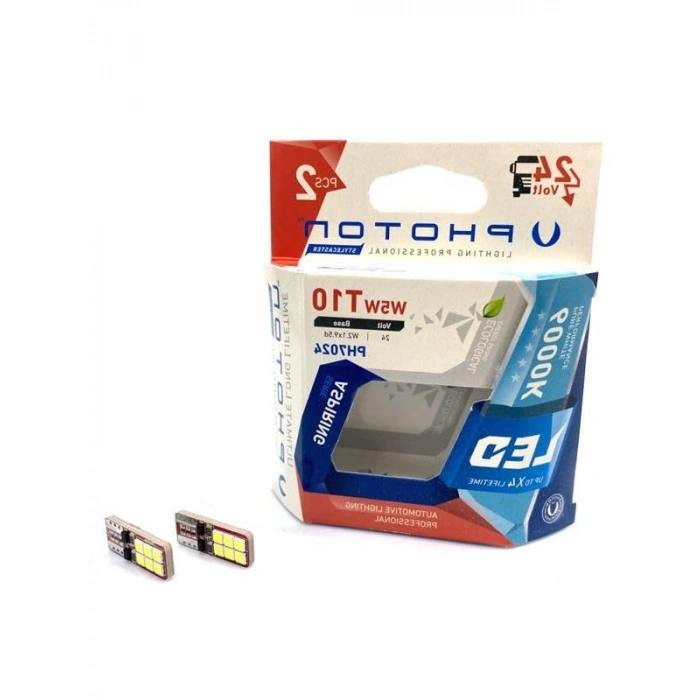 24V 6+6 LED T10 W5W Ampul - Yüksek Aydınlatma Kapasitesi