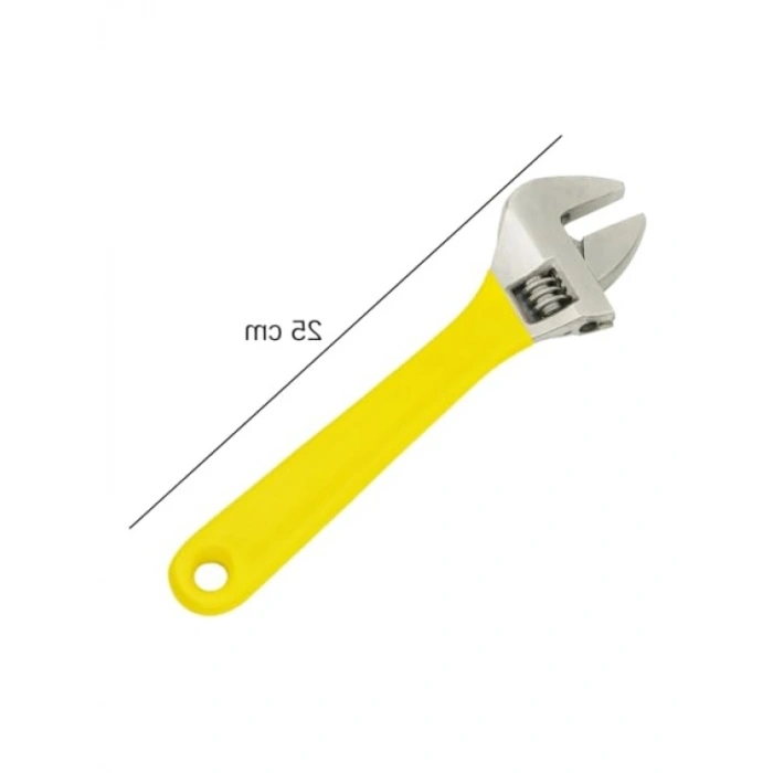 25 cm Ayarlı Kurbağacık Anahtarı – Sarı Saplı