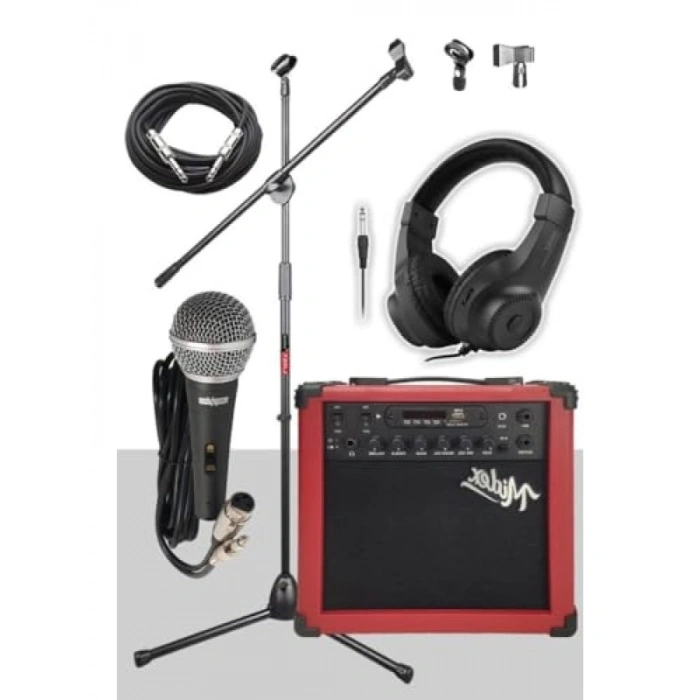 25 Watt USB Bluetooth Şarjlı Elektro Gitar Amfisi - Taşınabilir ve Pratik
