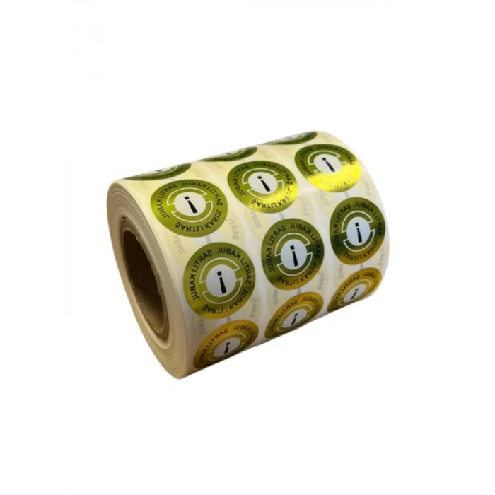 2500 Adet PP Metalize Kalite Kontrol Etiketi 25mm Çap