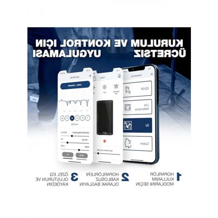 2500W Aktif PA Hoparlör, 3 Kanallı Mikser ve Bluetooth Desteği