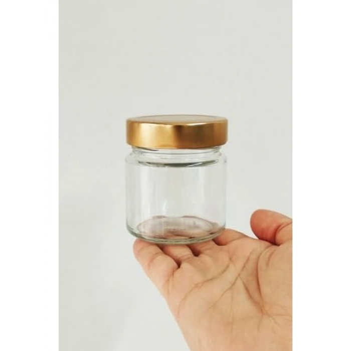 255 ml Kapasiteli 6lı Metal Derin Kapaklı Cam Kavanoz Seti