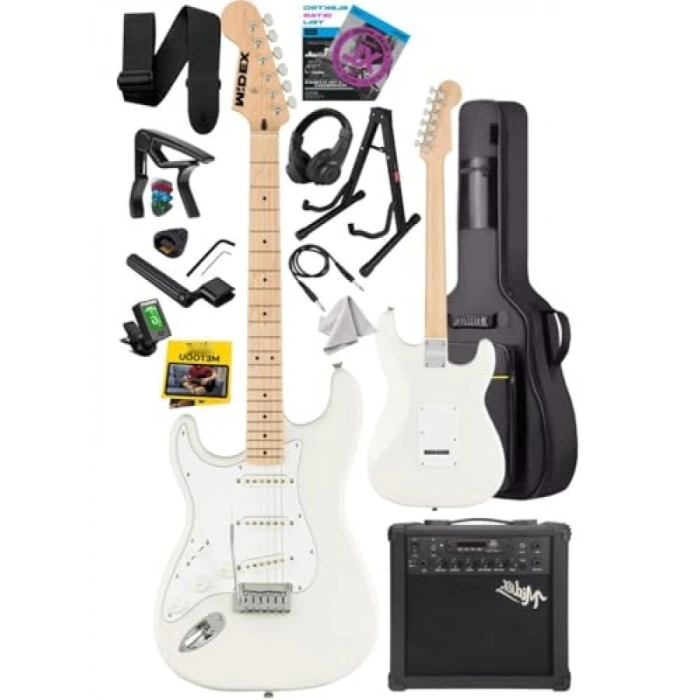 25W Amfili Elektro Gitar Seti - Maple Klavye SSS