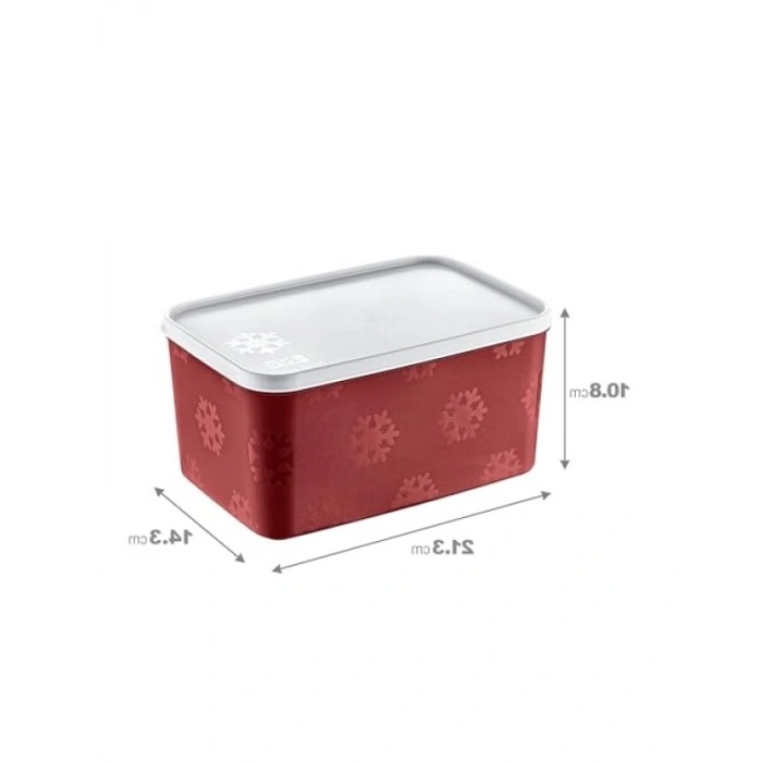 2600 ML Kapasiteli Modüler Saklama Kabı - Kırmızı