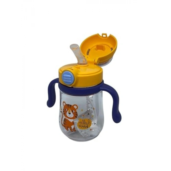 260ml Pipetli Su Matarası - Sevimli Desenler