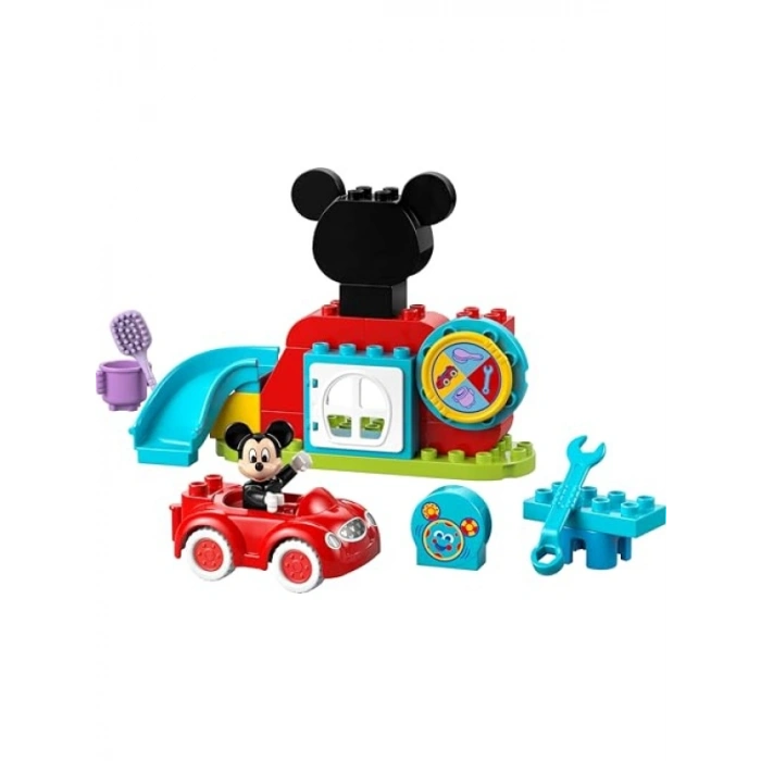 27 Parça Eğitici Yapım Seti - Mickey Fare Kulüp Evi ve Arabası