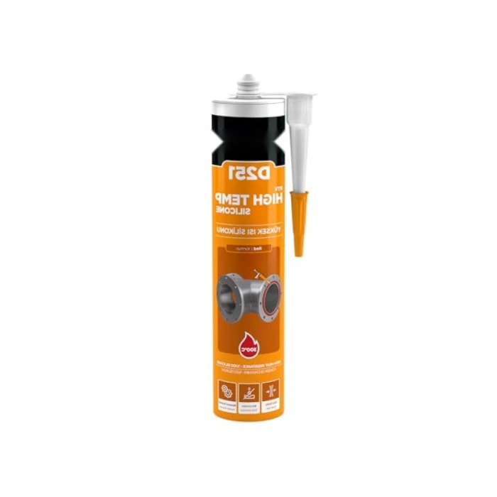 280ml Kırmızı RTV Isı Silikonu - 300°C Sıcaklık Dayanımı