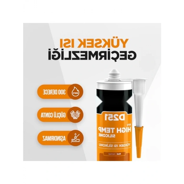 280ml Kırmızı RTV Isı Silikonu - 300°C Sıcaklık Dayanımı