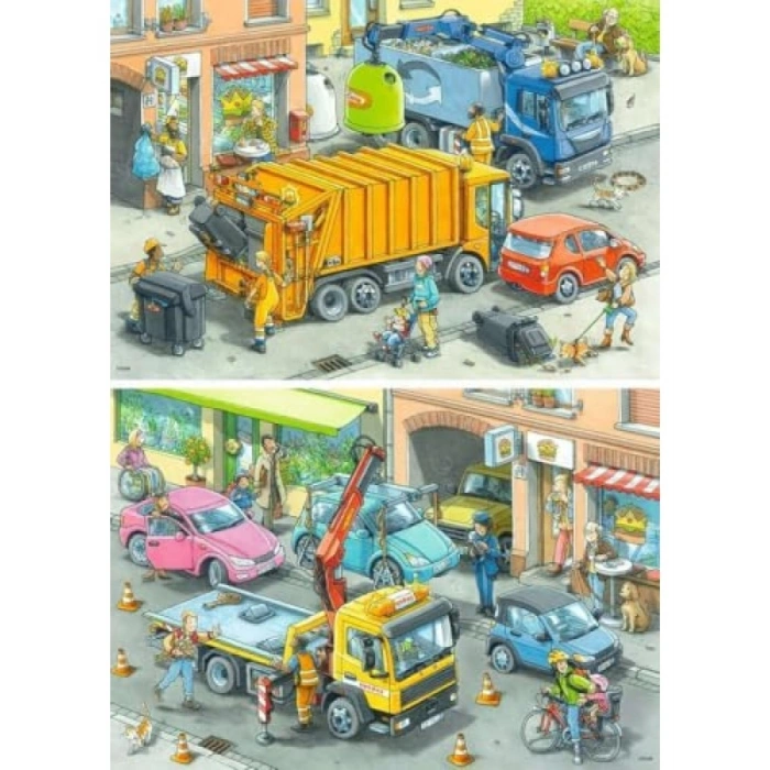 2x24 Parça Çöp Kamyonu Puzzle