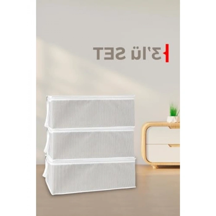 3 Adet Baza Altı Düzenleyici Hurç - 50 x 30 x 20 cm