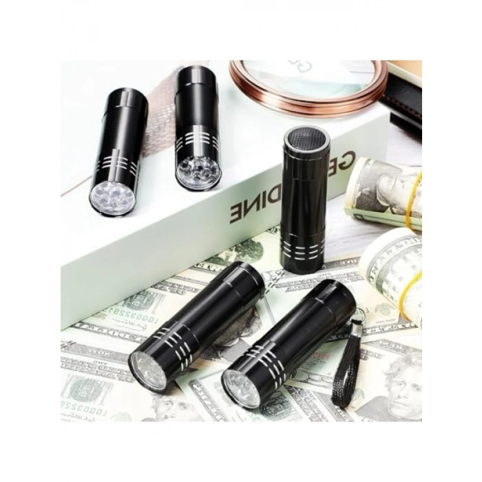 3 Adet Mini Metal Fener - 9 LEDli Acil Durum Aydınlatması