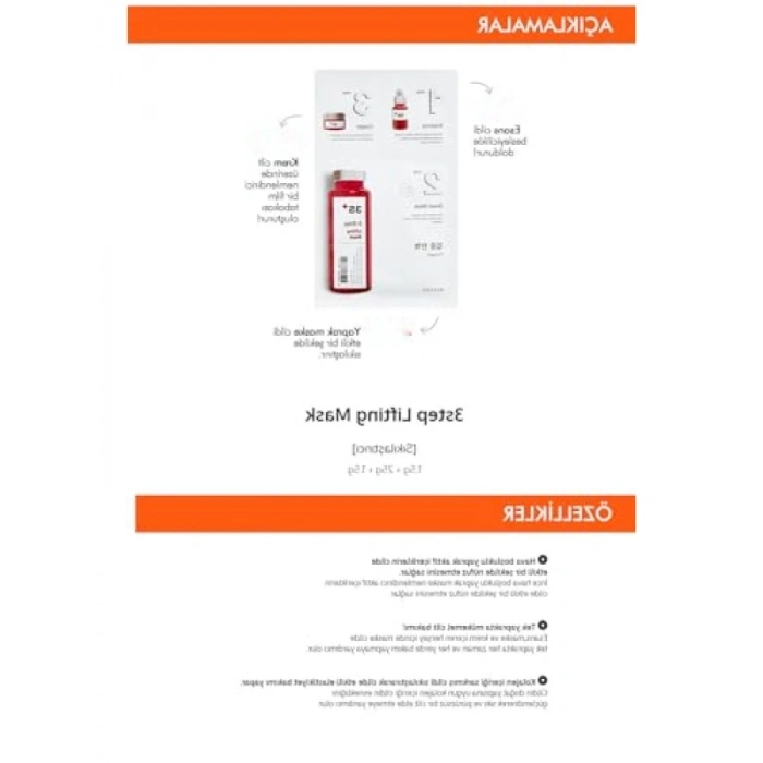 3 Aşamalı Yaşlanma Karşıtı Maske - Kolajen ve Peptit İçerikli
