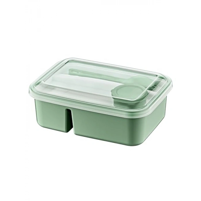 3 Bölmeli Sızdırmaz Beslenme Kabı - 920 ml + 40 ml Sosluk