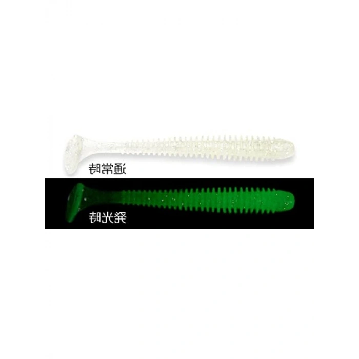 3 Clear Silver Glow Silikon Yem