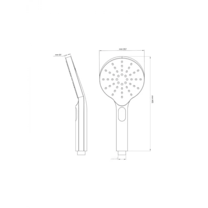 3 Fonksiyonlu Oval El Duş Başlığı