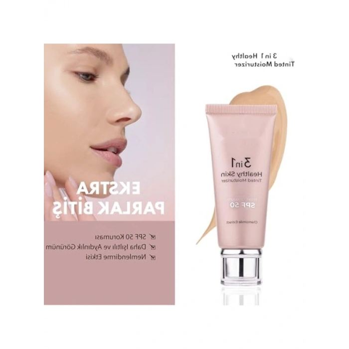 3 in 1 Renk Ton Eşitleyici, 50 SPF Aydınlatıcı Krem