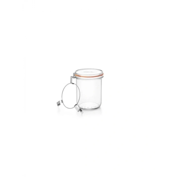 3 Klipsli Cam Kavanoz Seti - 580 ml (2 Adet)