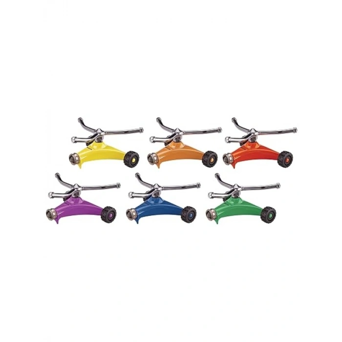 3 Kollu Dönen Fıskiye, Metal Taban, Yeşil