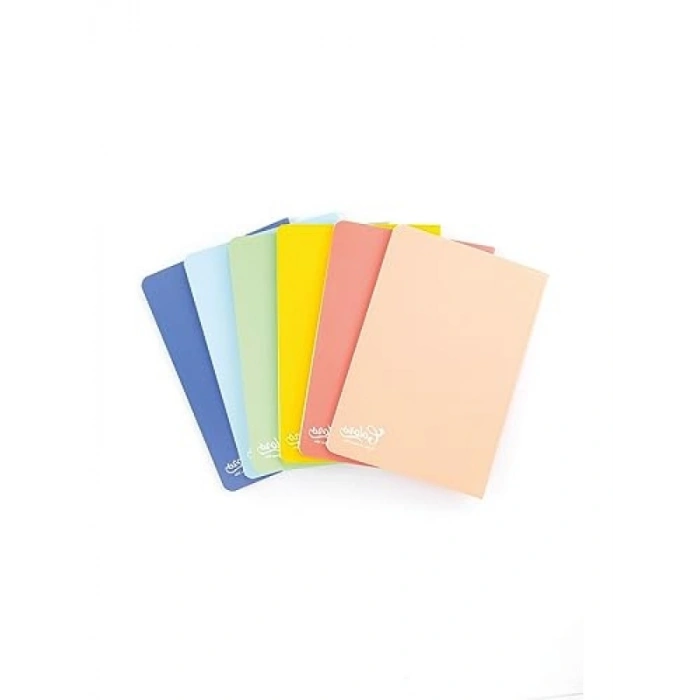 3lü Paket Kareli Defter Seti, Mor, Yeşil ve Sarı Renkler