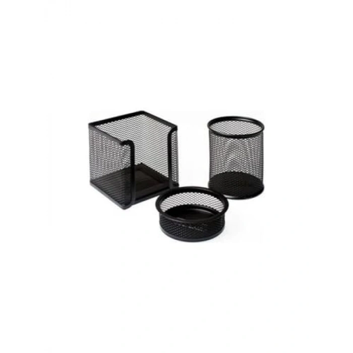 3lü Perfore Set, Siyah