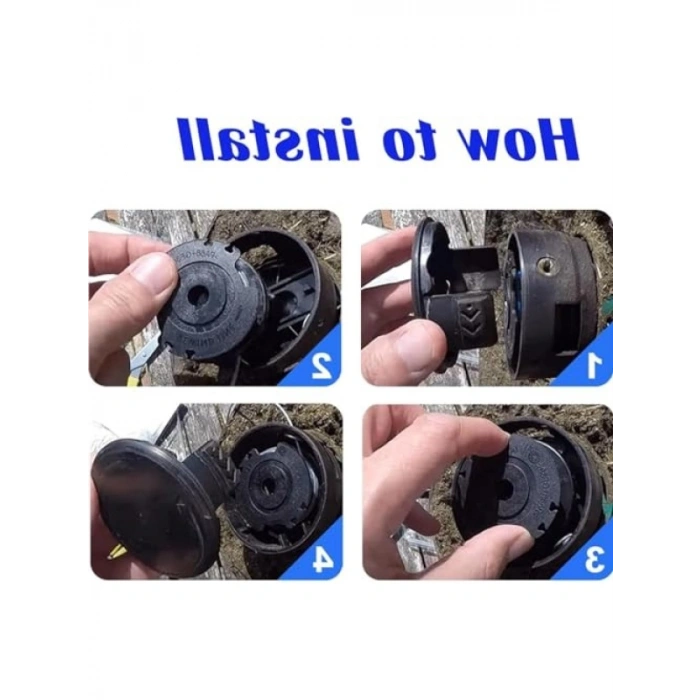 3lü Profesyonel Çim Biçme Makinesi Aksesuar Seti, 4.9 Metre Kesme Teli