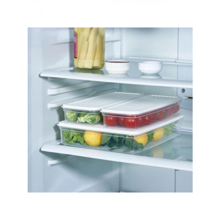 3lü Slim Buzdolabı Saklama Kabı Seti (1 Büyük ve 2 Küçük)