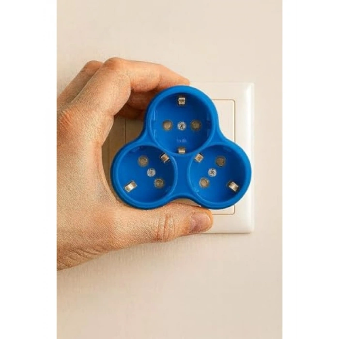 3lü Topraklı Priz Çoklayıcı | 16A, 250V Kapasiteli