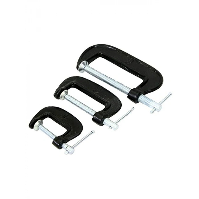 3 Parça G Clamp Seti - 25, 50 ve 75 mm Boyutları
