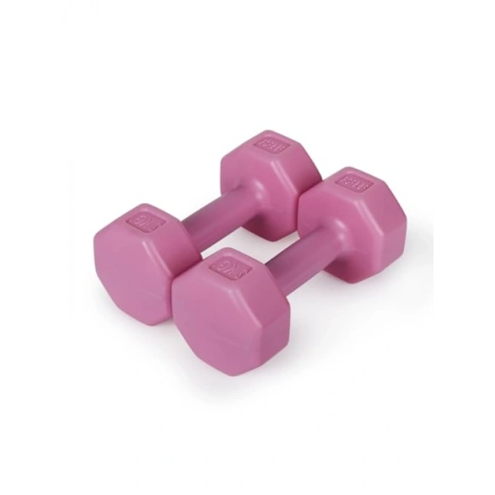3 Set Pembe Dambıl Seti, 1 kg, 2 kg ve 3 kg Ağırlık Seçenekleri