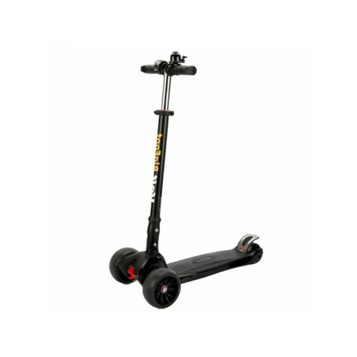 3 Tekerlekli Işıklı Siyah Scooter