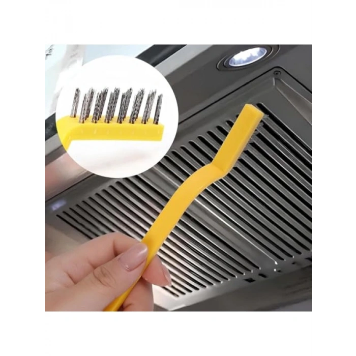 3ü 1 Arada Temizlik Fırça Seti, Bakır-Demir-Plastik Başlıklar ile