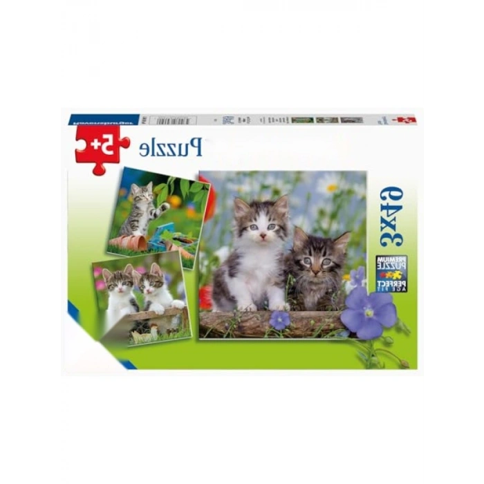 3 X 49 Parça Eğlenceli Puzzle Seti