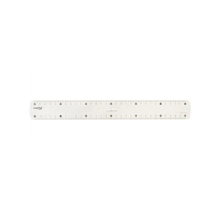 30 cm Plastik Cetvel - Triple Desimetre