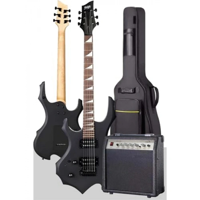 30 Watt Amfili Elektro Gitar Full Set Aksesuarlarla Birlikte