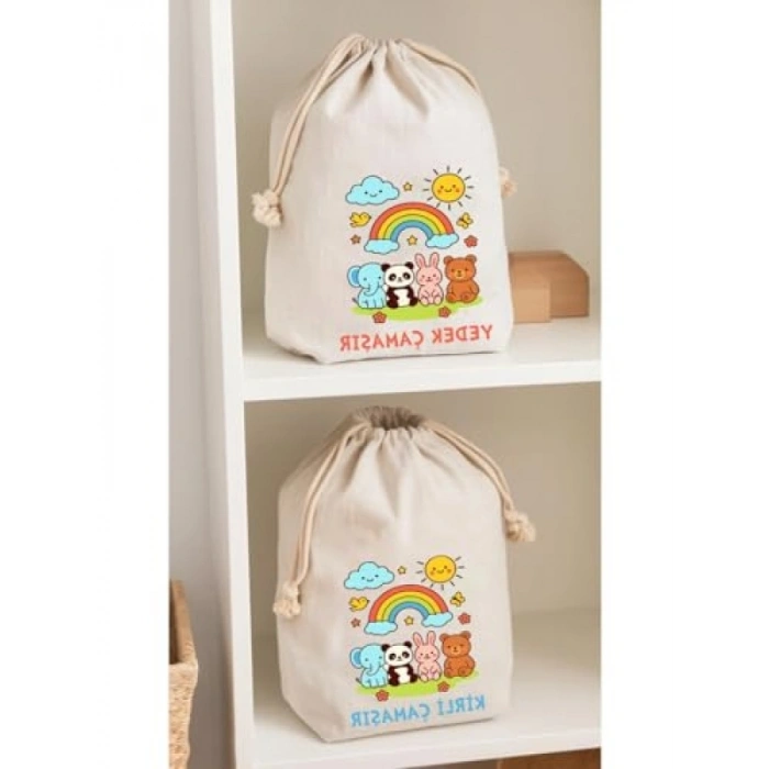 30x40 cm Yedek ve Kirli Kıyafet Torbası, 2li Set