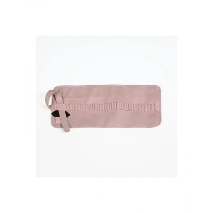 36 Bölümlü Cırt Cırtlı Suni Deri Kalemlik - Pastel Pembe
