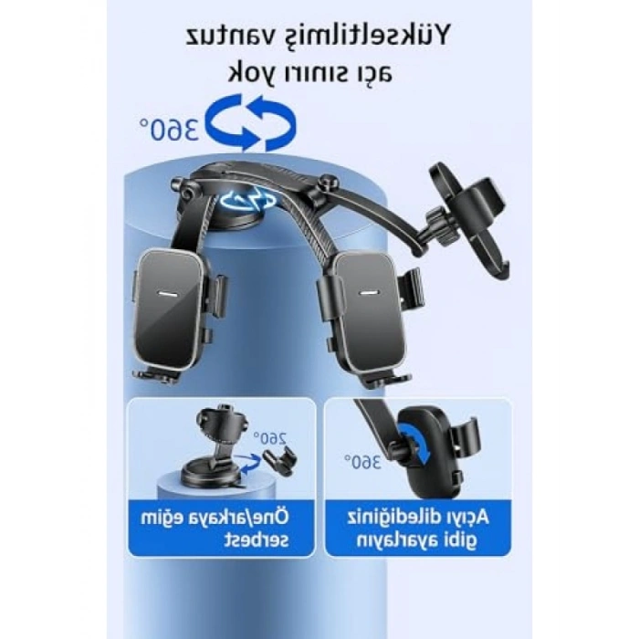 360° Ayarlanabilir Uzun Kollu Araç Telefon Tutucu