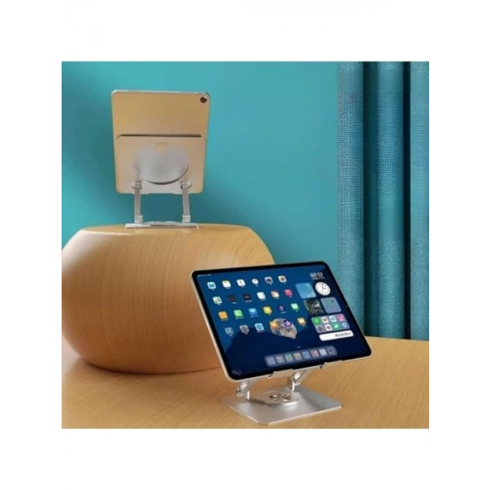 360 Derece Dönebilir Laptop ve Tablet Standı - Paslanmaz Çelik