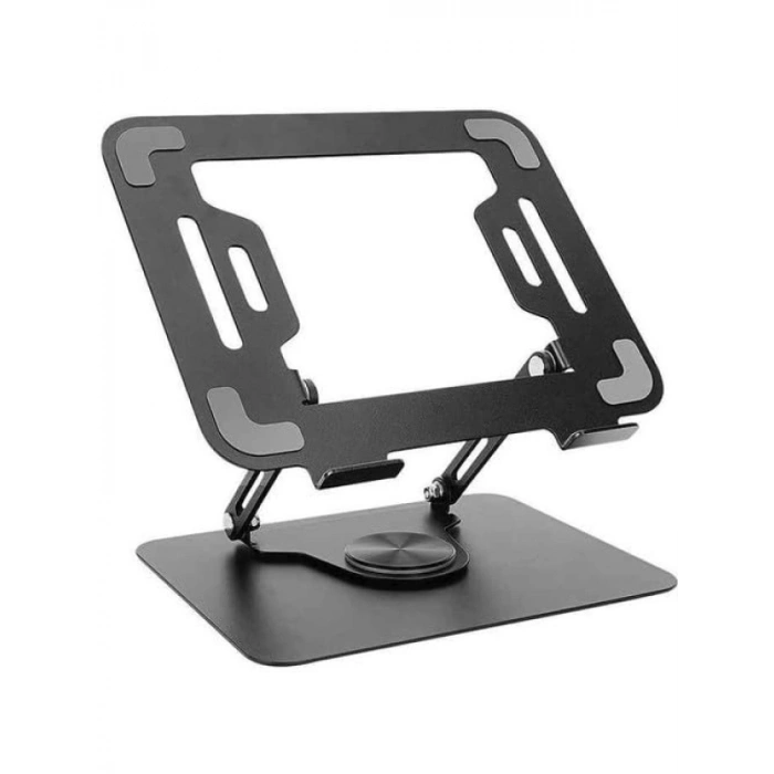 360 Derece Dönen Tabanlı Katlanabilir Laptop Standı (Koyu Gri)