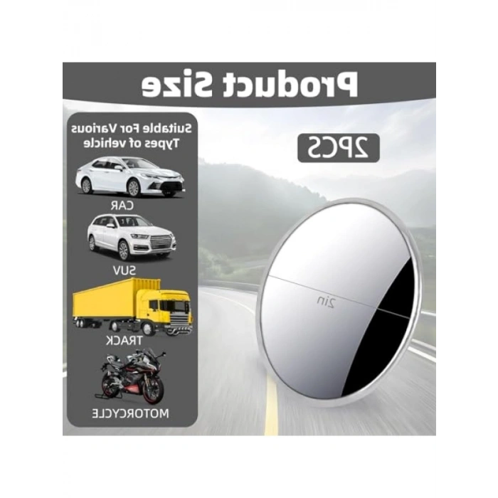 360° Dönebilen Ayarlanabilir Çerçevesiz Kör Nokta Aynası Seti