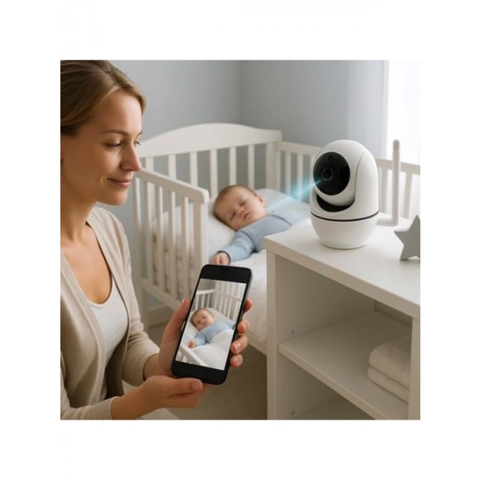 360° Görüş Açılı Wi-Fi Güvenlik Kamerası - Gece Görüş Özelliği