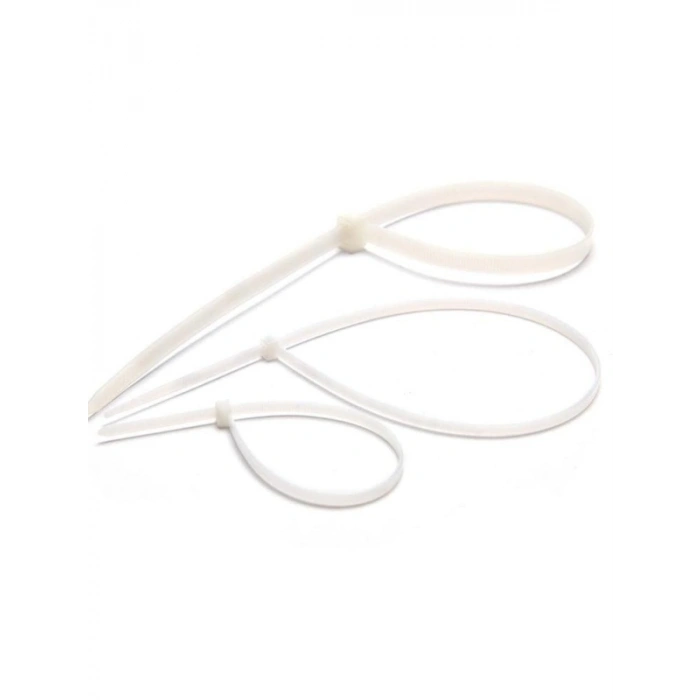 3,6x300 mm Beyaz Plastik Kablo Bağı - 100 Adet