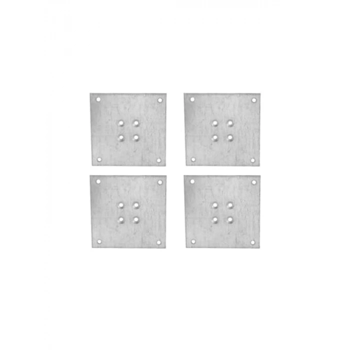 4 Adet Metal Çinko Masa Bağlantı Sacı Düz 7 x 7 cm
