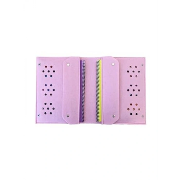 4 Bölmeli A4 Boyutunda Keçe Kalemlik ve Tablet Organizer Çanta - Pembe
