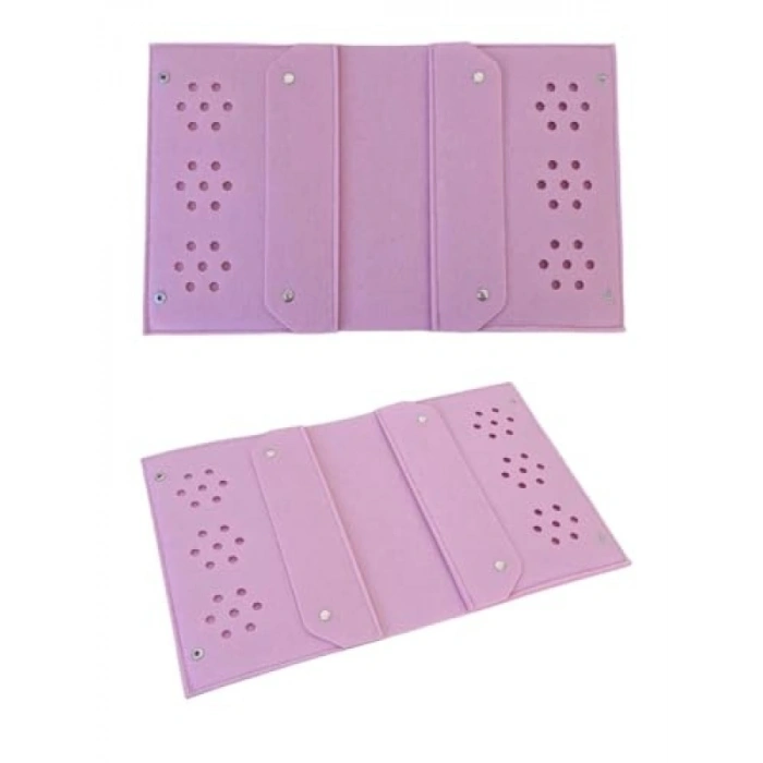 4 Bölmeli A4 Boyutunda Keçe Kalemlik ve Tablet Organizer Çanta - Pembe