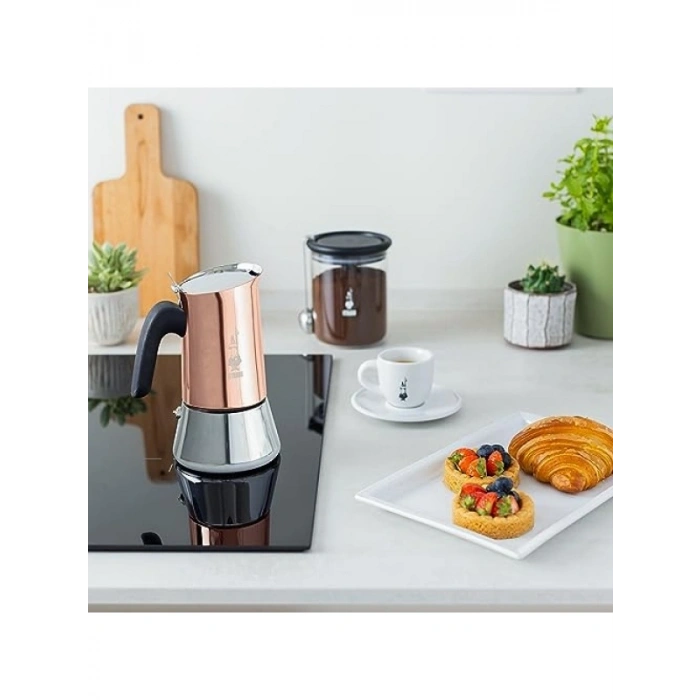 4 Fincan Kapasiteli Ocak Üstü Espresso Pişirici - Paslanmaz Çelik